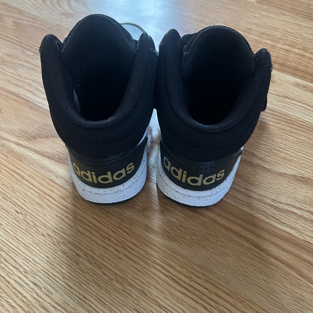 Adidas Kids Black, White, and Red Sneakers - Picture 4 of 5